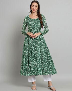 women floral print fit & flare dress