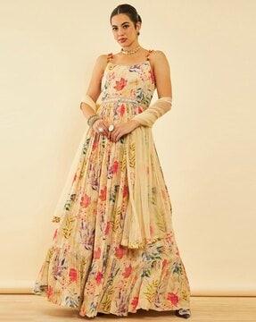 women floral print fit & flare dress