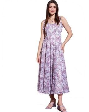 women floral print fit & flare dress