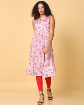 women floral print fit & flare dress