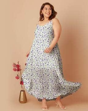 women floral print fit & flare dress