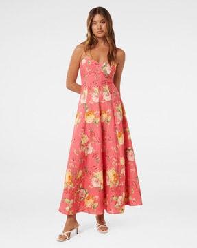 women floral print fit & flare dress