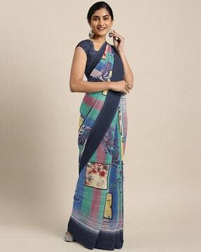 women floral print georgette saree