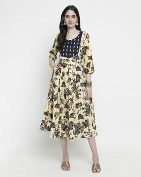 women floral print gown