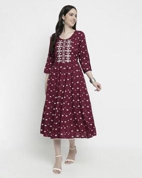 women floral print gown