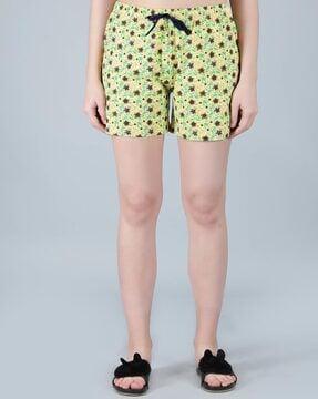 women floral print high-rise shorts