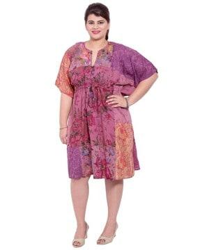 women floral print kaftan dress