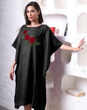 women floral print kaftan kurta