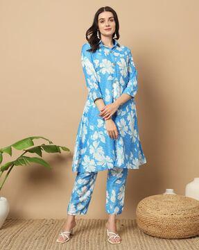 women floral print kurta set
