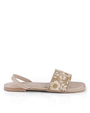 women floral print open-toe sandals