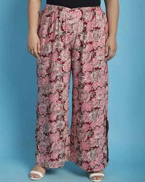 women floral print palazzos