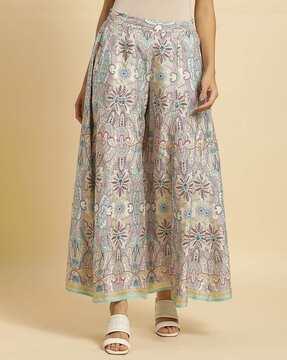 women floral print palazzos