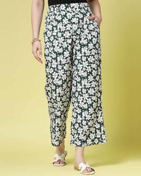 women floral print palazzos