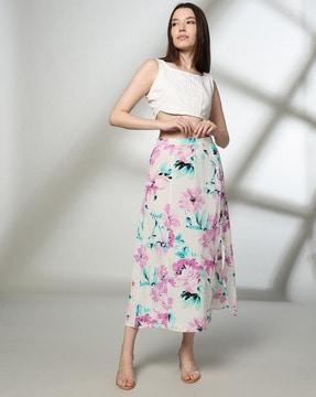 women floral print pencil skirt