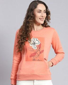 women floral print regula fit sweatshirt