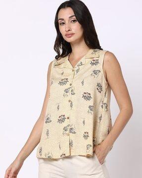 women floral print regular fit shirt