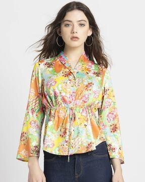 women floral print regular fit shirt