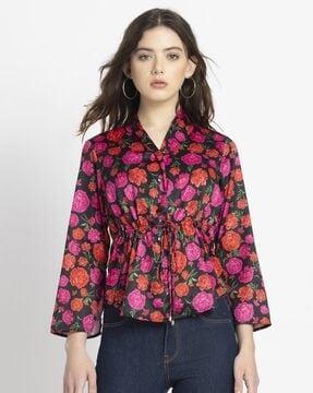 women floral print regular fit shirt