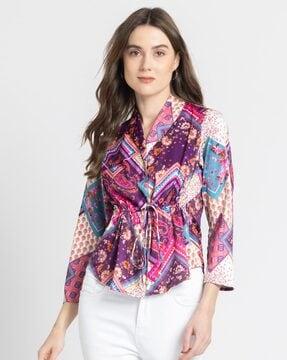 women floral print regular fit shirt