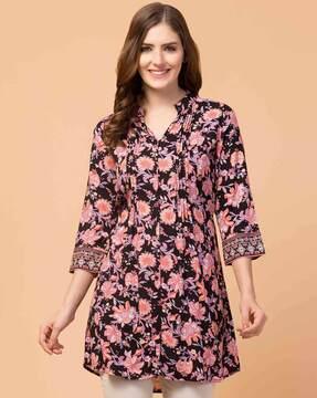 women floral print regular fit shirt