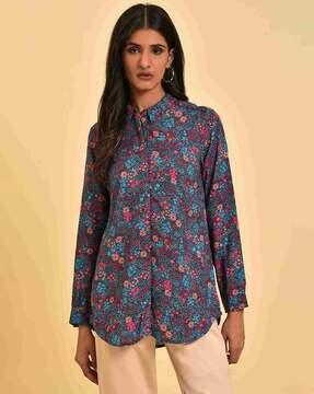 women floral print regular fit shirt