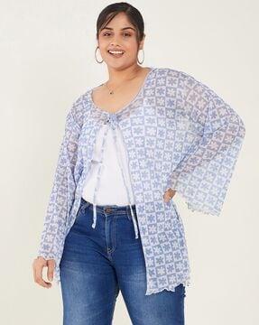 women floral print regular fit shrug