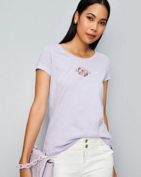 women floral print regular fit t-shirt