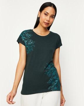 women floral print regular fit t-shirt