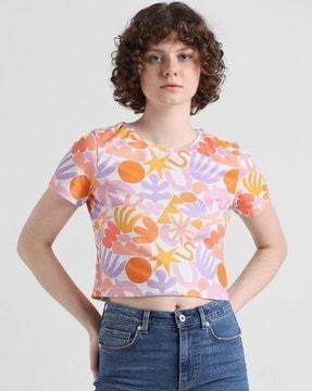 women floral print regular fit t-shirt