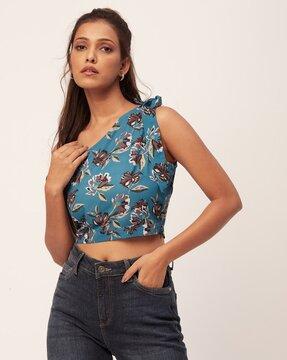 women floral print regular fit top