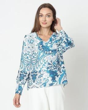 women floral print regular fit top