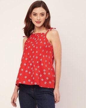 women floral print regular fit top