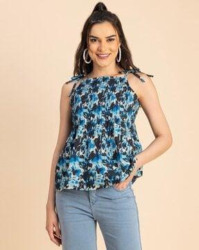 women floral print regular fit top