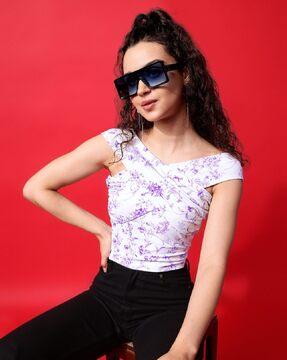 women floral print regular fit top