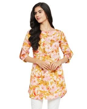 women floral print regular fit tunic