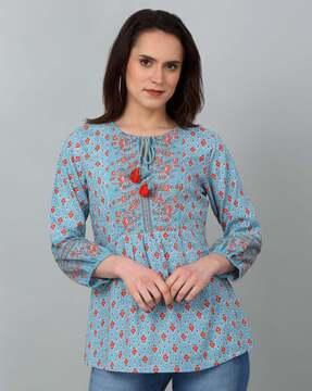 women floral print regular fit tunic