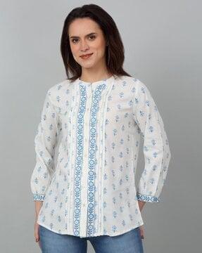 women floral print regular fit tunic