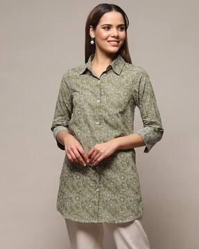 women floral print regular fit tunic