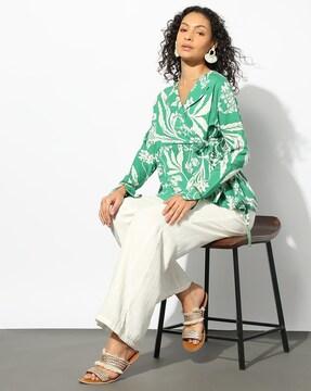 women floral print regular fit tunic