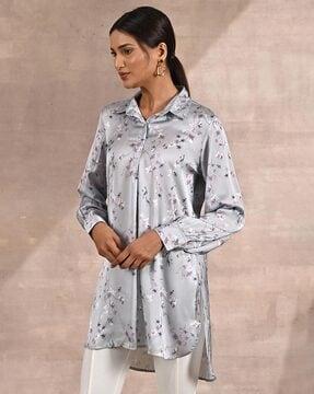 women floral print relaxed fit shirt