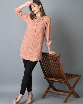 women floral print relaxed fit shirt
