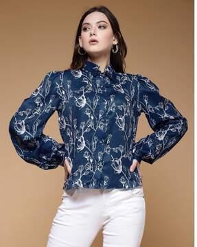 women floral print relaxed fit shirt