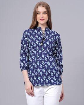 women floral print relaxed fit top