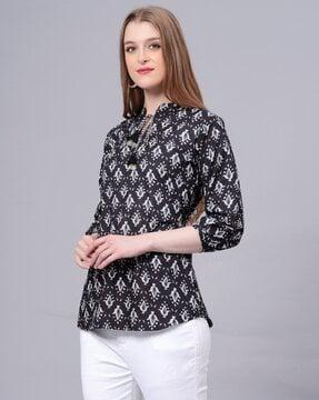 women floral print relaxed fit top