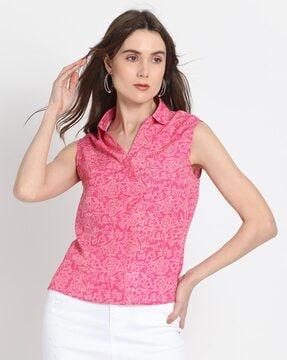 women floral print relaxed fit top