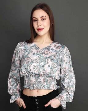 women floral print relaxed fit top