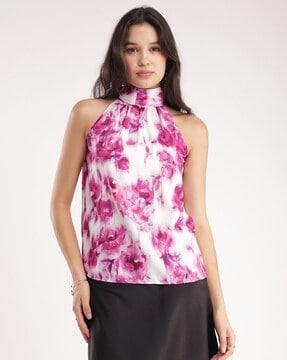 women floral print relaxed fit top