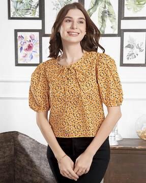 women floral print relaxed fit top