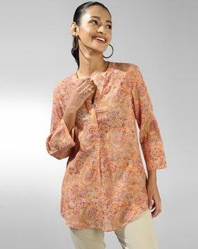 women floral print relaxed fit tunic