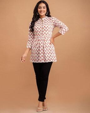 women floral print relaxed fit tunic